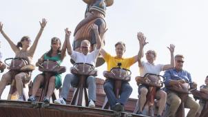 <p>Politische Parteien nehmen regelmäßig Freizeitparks in Beschlag. Hier die N-VA in Plopsaland De Panne (2023)</p>