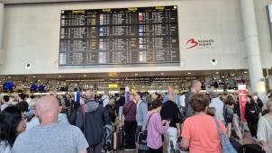 <p>Am Samstag herrschte am Landesflughafen in Zaventem Chaos.</p>