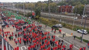<p>Rund 8.200 Gewerkschaftsmitglieder der CSC und FGTB haben am Mittwoch in Namur an einem „Marche pour l’Emploi“ teilgenommen.</p>