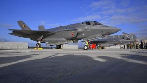 <p>Ein Blick auf die neuen F-35-Jets der belgischen Armee</p>