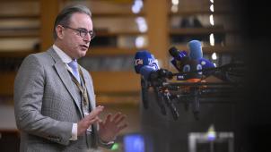 <p>Bart De Wever beim EU-Gipfel in Brüssel</p>