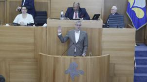 <p>Dirk De Smedt bei der Eidesleistung am Freitag</p>