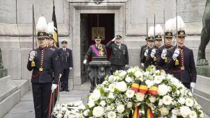 <p>König Philippe am Grab des Unbekannten Soldaten</p>