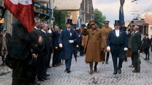 <p>General Baltia auf dem Eupener Rathausplatz, Anfang 1920</p>