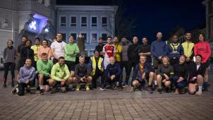 <p>Das obligatorische Gruppenbild vor dem Lauf durfte natürlich nicht fehlen.</p>