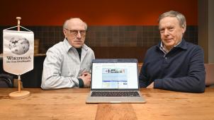 <p>Dieter Gilles (links) und Freddy Rinck sind zwei treibende Kräfte der Wikipedia-Community in der Region.</p>