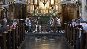 <p>Das Astari Quartett eröffnete den Abend mit dem Streichquartett in D-Dur op. 20, Nr. 4 von Joseph Haydn.</p>