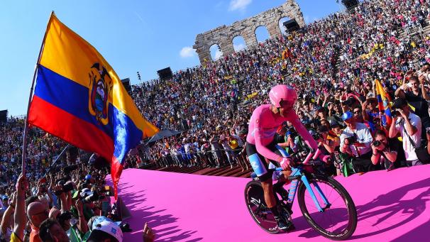 <p>Richard Carapaz: Als erster Ecuadorianer gewinnt der 26-Jährige den Giro.</p>