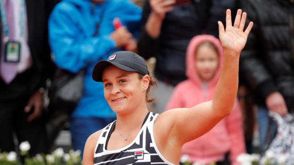 <p>Ashleigh Barty konnte sich nach einer „Achterbahnfahrt“ gegen Vondrousova.</p>