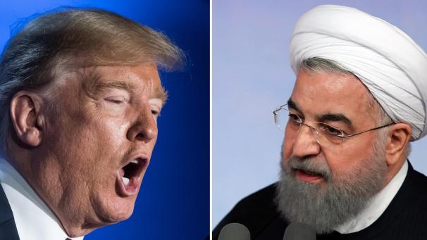 <p>US-Präsident Trump und Hassan Ruhani, Präsident des Iran werden wohl keine Freunde mehr. Bild: dpa</p>