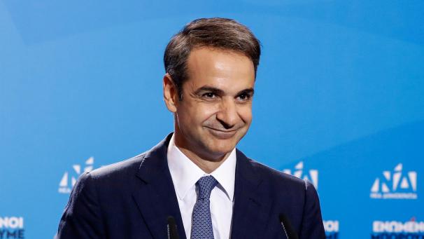<p>Kyriakos Mitsotakis, Präsident der konservativen Partei Nea Dimokratia (ND), ist der große Wahlsieger.</p>