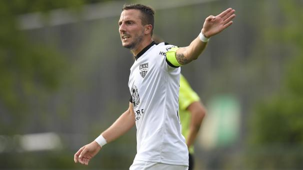 <p>Die AS Eupen (hier Danijel Milicevic) trifft am Samstag auf Leverkusen.</p>
