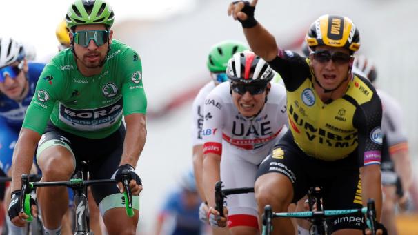 <p>Dylan Groenewegen hatte in Chalon-sur Saône die Nase vorne.</p>