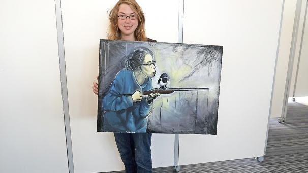 <p>Stefanie Krings zeigt ab Freitag ihre Bilder im St.Vither Rathaus.</p>