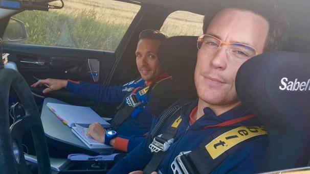 <p>Sie wollen am Wochenende punkten: Thierry Neuville und Copilot Nicolas Gilsoul auf Erkundungsfahrt.</p>