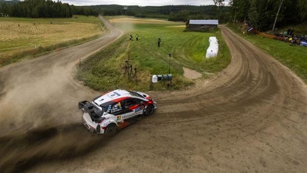 <p>Ott Tanäk bei der Rallye Finnland in Aktion</p>