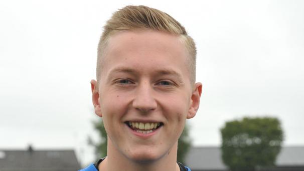 <p>Tom Ortmann ist einer der neuen Spieler im Trikot des KSC Lontzen B.</p>