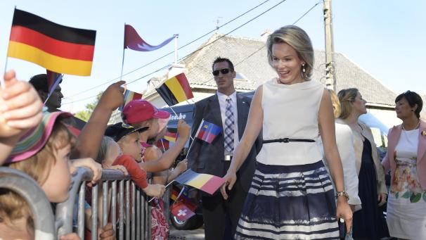 <p>Kinderrechte stehen bei Königin Mathilde (hier bei einem Besuch in Ostbelgien im September 2016) an vorderster Stelle.</p>