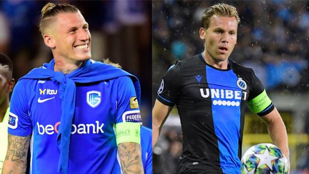 <p>Genk-Kapitän Dewaest und Brügge-Anführer Ruud Vormer.</p>