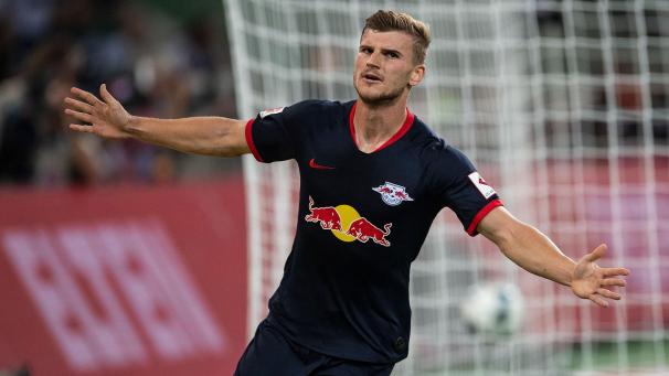 <p>Leipzigs Timo Werner jubelt nach seinem Treffer zum 3:1-Endstand.</p>