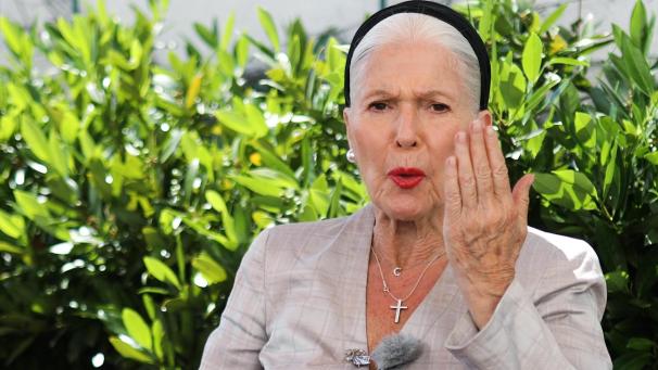 <p>Schauspielerin Christiane Hörbiger spricht in einem in einem Wahlkampf-Videoder ÖVP.</p>