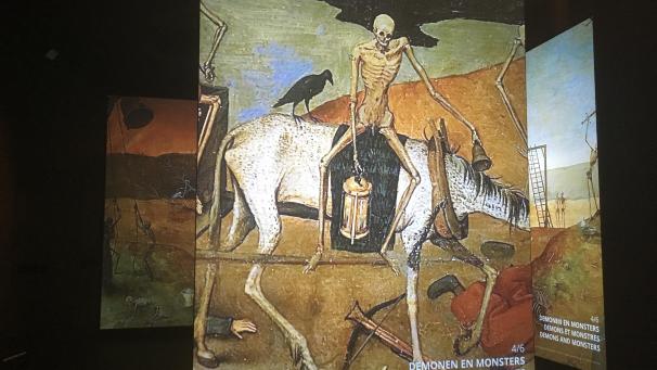 <p>Ausschnitt aus „Der Triumph des Todes“ von Pieter Bruegel dem Älteren in der digitalen Rundumimmersion „Beyond Bruegel“, einer 360-Grad-Inszenierung der Bilderwelt von Pieter Bruegel des Älteren, im Palais de la Dynastie.</p>