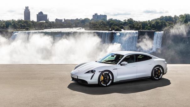 <p>Unter Strom: Der elektrische Porsche Taycan kann bis zu 260 km/h schnell werden.</p>