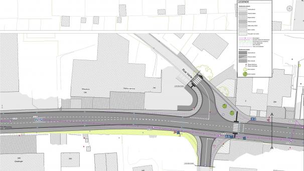 <p>Ab Frühjahr 2020 wird die Neutralstraße/Ruy Mitoyenne auf 1,8 Kilometern neugestaltet werden. Dieser Kartenausschnitt zeigt den Kreuzungsbereich mit der Grünstraße.</p>