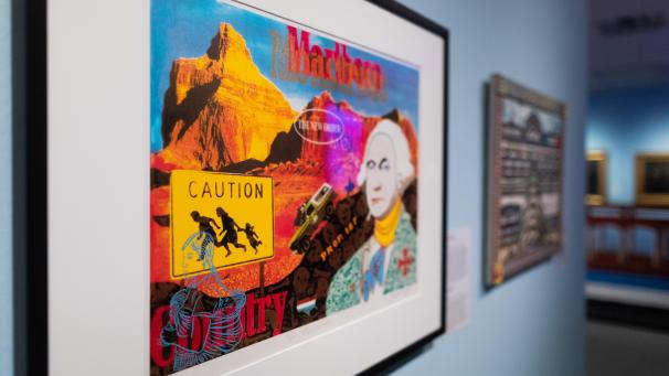 <p>Das Bild „Die neue Ordnung von Ricardo Duffy ist in der Ausstellung California Dreams: San Francisco - ein Porträt in der Bundeskunsthalle zu sehen. Die Schau ist bis 12. Januar 2020 zu besichtigen</p>