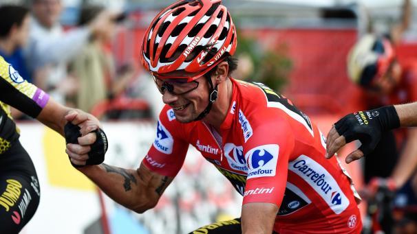 <p>Einst Skispringer, nun Vuelta-Sieger: Primoz Roglic.</p>