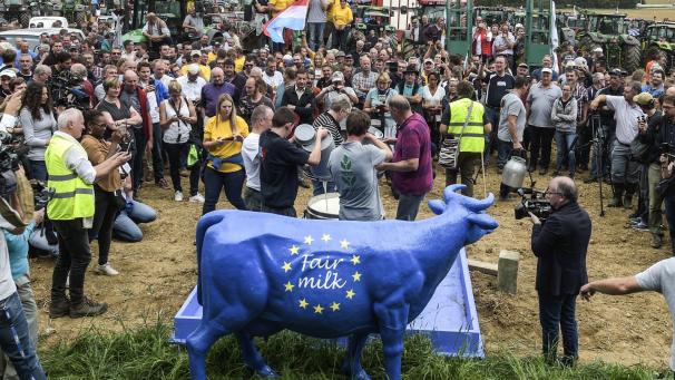 <p>Beim friedlichen Protest der Milchbauern drehte sich alles um die «faire Milch» bzw. um einen fairen Milchpreis, den die Landwirte seit Jahren einfordern.</p>