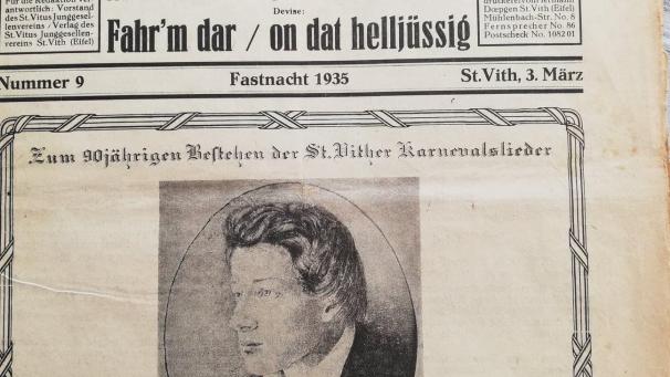 <p>Ein Jugendbildnis von Laurian Moris zierte die allererste Ausgabe des St.Vither Kladderadaatsch.</p>