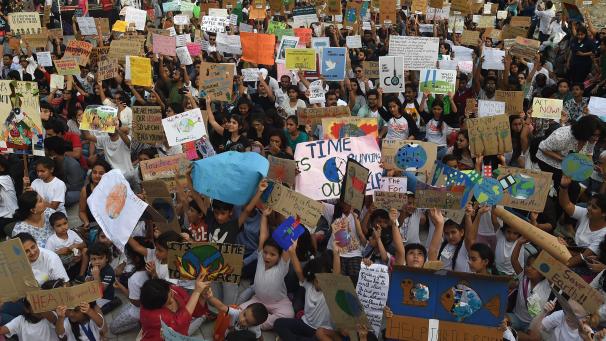 <p>Ein Klimastreik am Freitag in Mumbai, Indien.</p>