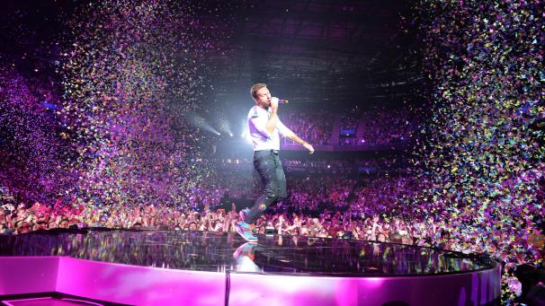 <p>Coldplays Frontsänger Chris Martin beim ersten Global Citizen Festival-Konzert in Hamburg.</p>