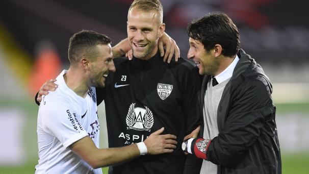 <p>Danijel Milicevic (l.) fordert: „Wir müssen gegen den KV Mechelen nachlegen“.</p>