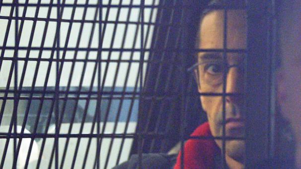<p>Der Dutroux-Komplize Michel Lelièvre auf dem Weg zu einem Gerichtstermin.</p>