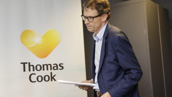 <p>Jan Dekeyser, Geschäftsführer von Thomas Cook Belgien, überbrachte am Montag die Hiobsbotschaft.</p>