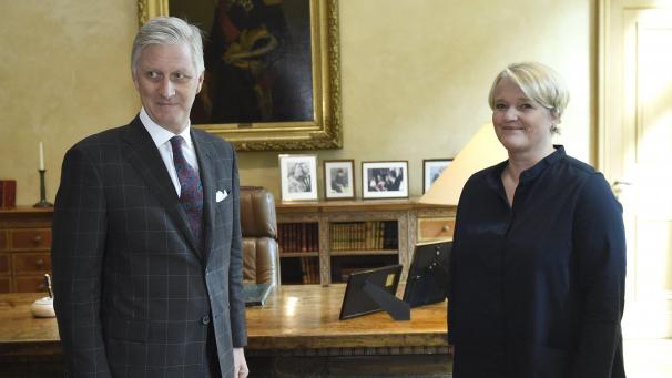 <p>Nathalie Muylle wurde am Donnertag von König Philippe vereidigt.</p>