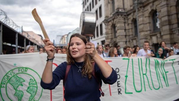 <p>Eine Klimademonstration der „Fridays for Future“-Bewegung im August in Berlin.</p>