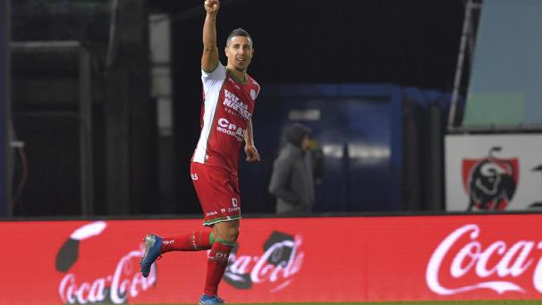 <p>Gianni Bruno, zweifacher Torschütze beim Kantersieg von Waregem gegen Cercle Brügge.</p>