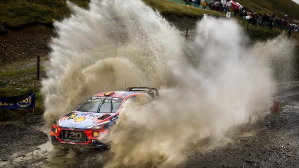 <p>Thierry Neuville wurde Zweiter bei der Regenschlacht in Wales.</p>