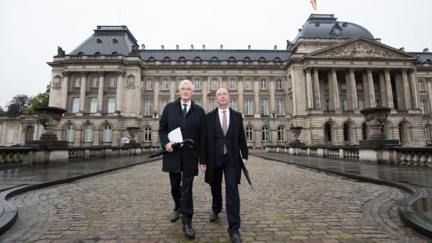 <p>Ein neues königliches Tandem, das Zeit retten soll: Geert Bourgeois (l.) und Rudy Demotte.</p>