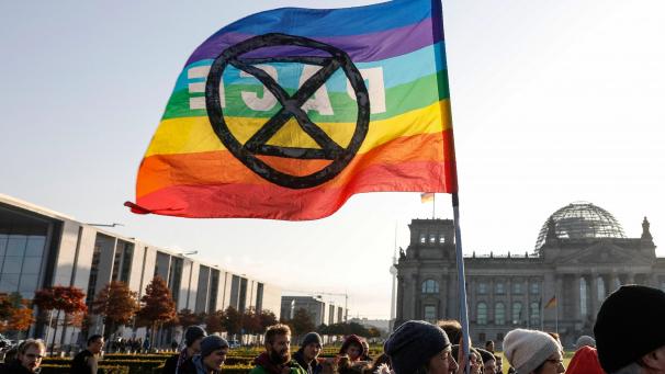 <p>Am Mittwoch fand ein Protest von Extinction Rebellion in Berlin statt.</p>