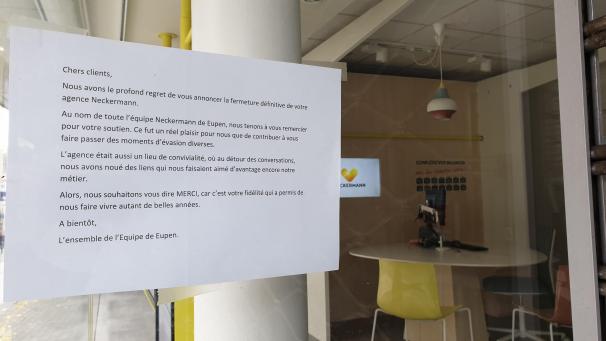 <p>Definitiv geschlossen: das Neckermann-Reisebüro in der Eupener Kirchstraße.</p>