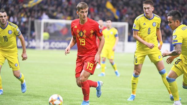 <p>Dennis Praet nutzte das Spiel für Werbung in eigener Sache.</p>