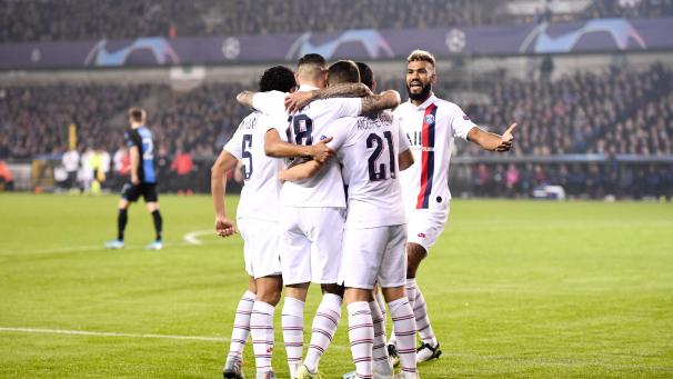 <p>Großer Jubel bei Paris St. Germain: Die Franzosen überrollten Brügge regelrecht.</p>