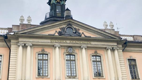 <p>Die Schwedische Akademie in Stocklholm.</p>