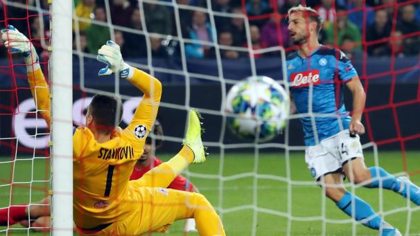 <p>Treffer 115: Dries Mertens (r.) erzielte das zwischenzeitliche 1:0 für Neapel.</p>