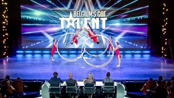 <p>Der Auftritt der Eupener Rhönradturner bei „Belgium’s Got Talent“</p>