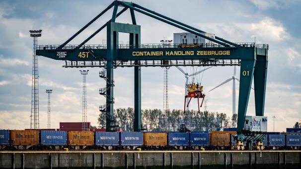 <p>Der Hafen in Zeebrugge.</p>